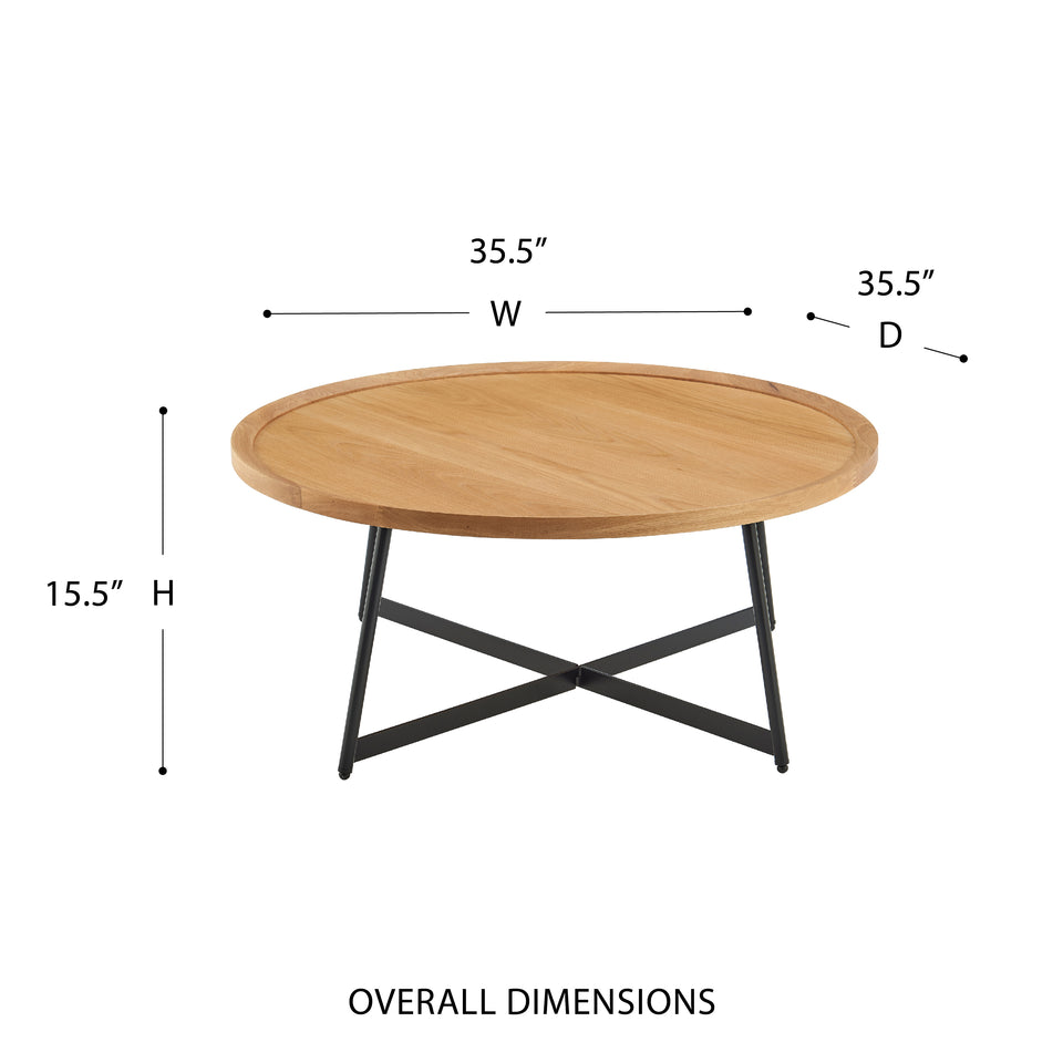 Niklaus 35" Round Coffee Table