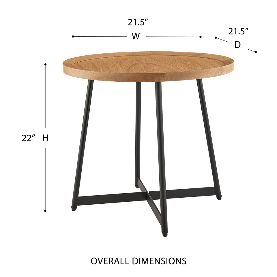 Niklaus 22" Round Side Table