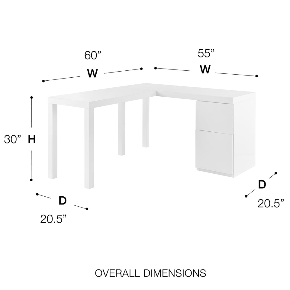 Tresero 60" L-Desk