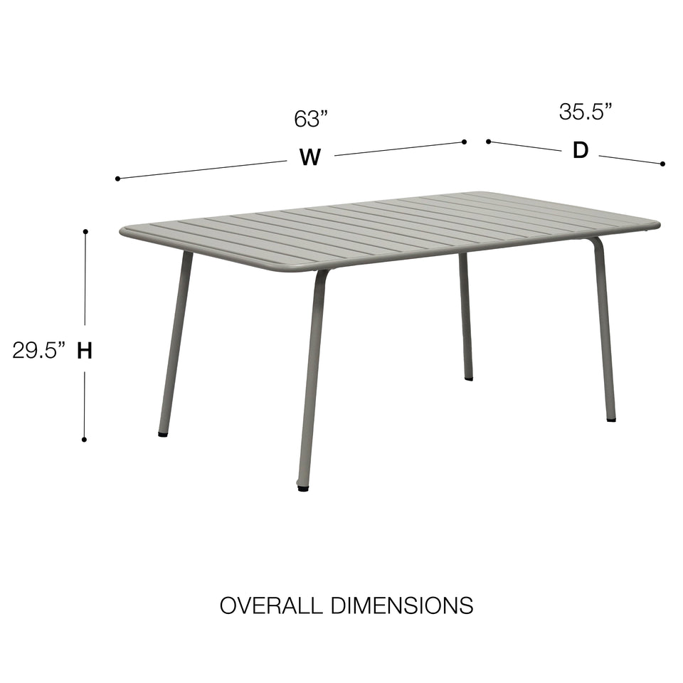 Rosco 63" Outdoor Rectangle Table