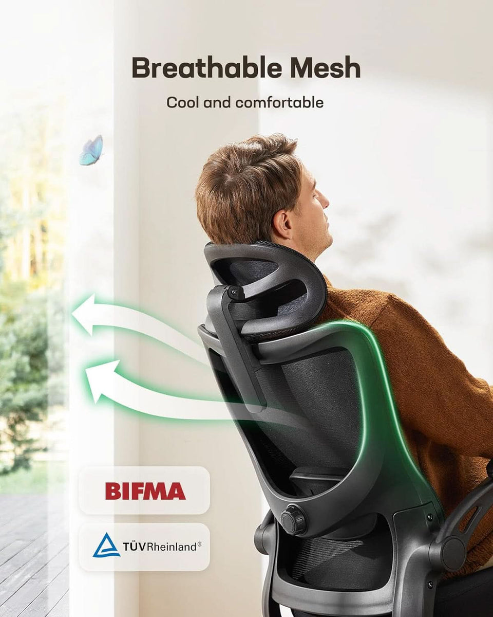 Ergonomic High Back Mesh Office Chair With Adjustable Lumbar Support