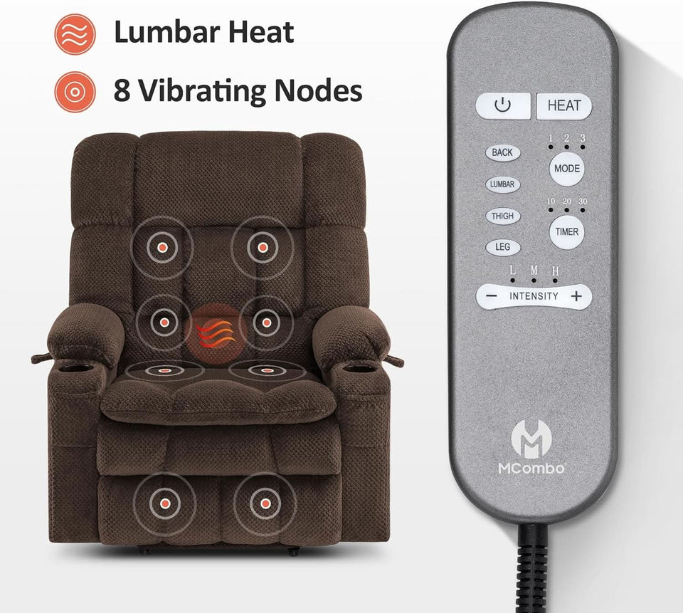 Large Power Lift Recliner With Massage And USB Ports