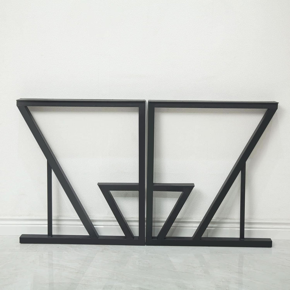 Black Iron Table Legs 28 Inches Industrial Strength
