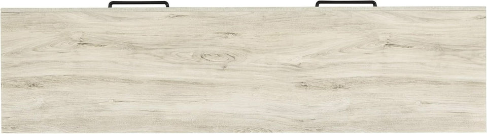 Cambeck Farmhouse Industrial 6 Drawer Dresser Whitewash