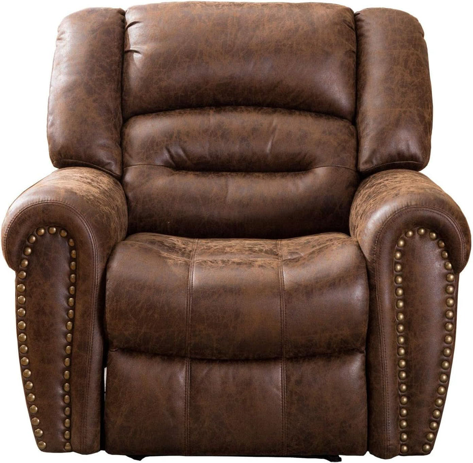Electric Power Recliner Pair Nut Brown Leather With USB Port