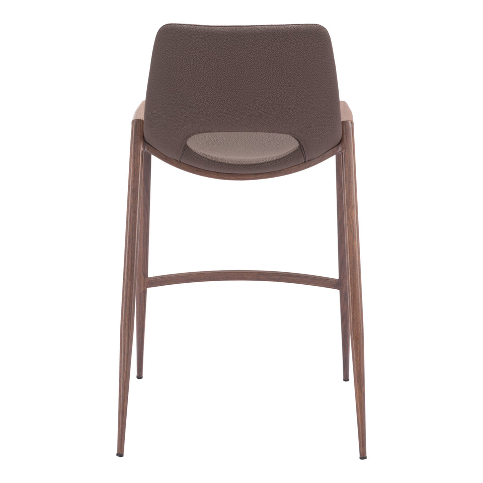 Desi Counter Stool (Set of 2) Brown & Walnut
