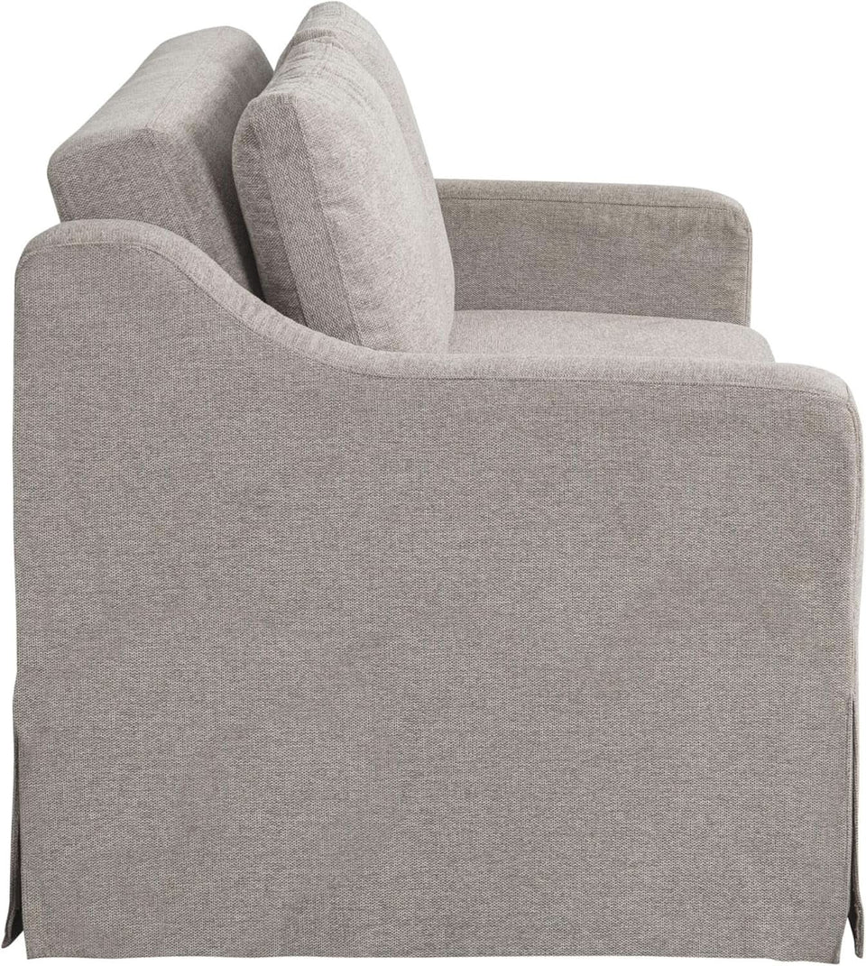 Full Size Slipcovered Convertible Sleeper Sofa Comfortably
