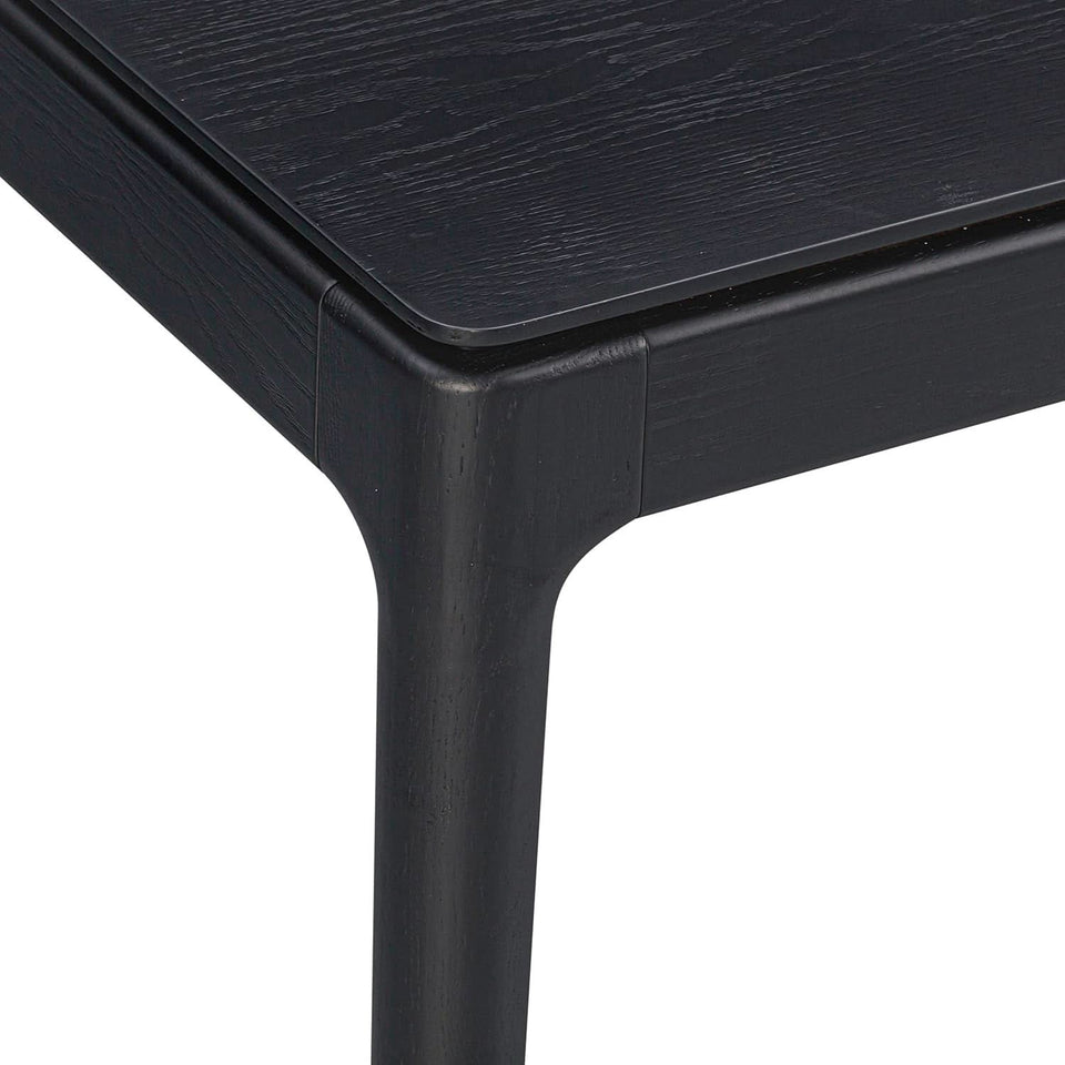 Mingle 55 Inch Modern Rectangular Dinner Table Burnt Black