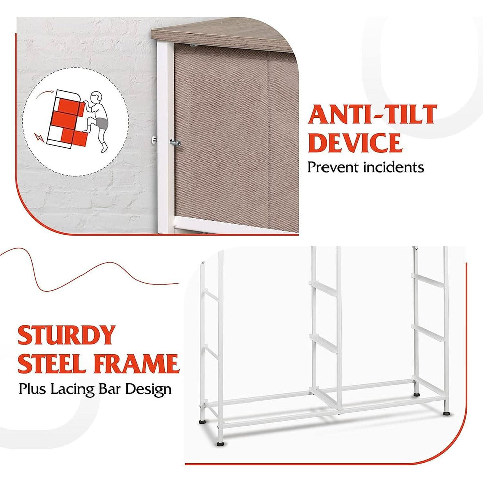 Sonoma White 6 Drawer Dresser For Bedroom Storage Organizer