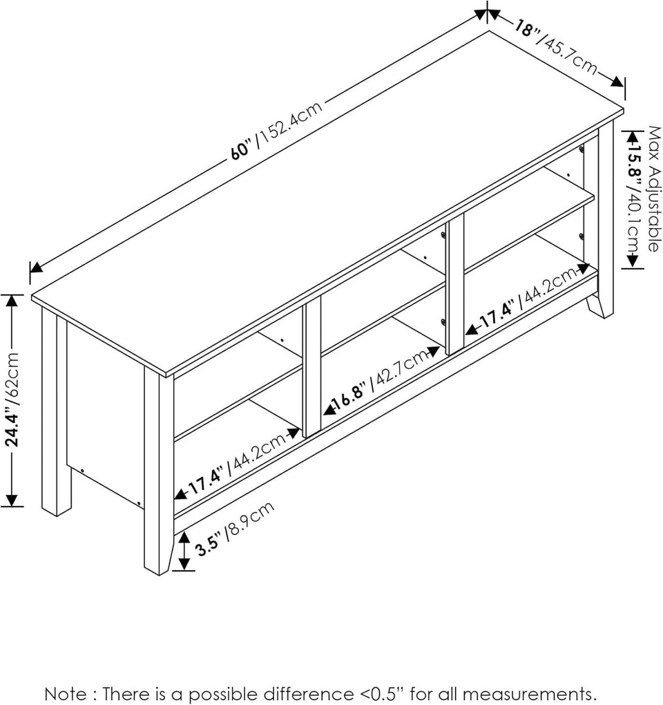 65 Inch TV Entertainment Center Americano Jensen Console