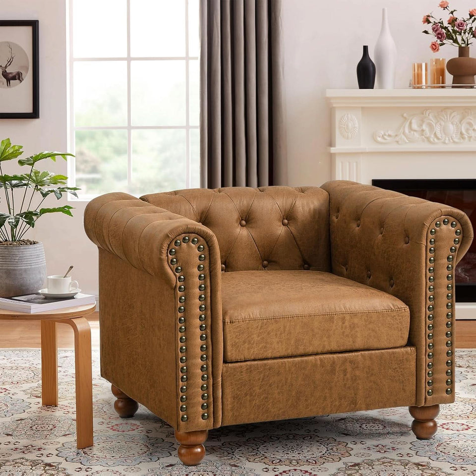 Two Piece Air Leather Sofa Set For Living Room Home Decor