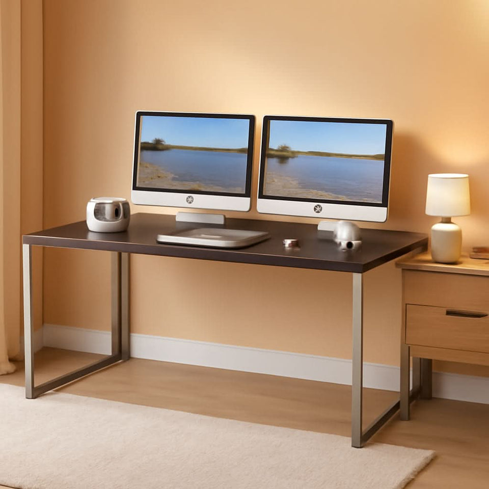 55-Inch Espresso Computer Desk For Office 24-Inch Depth