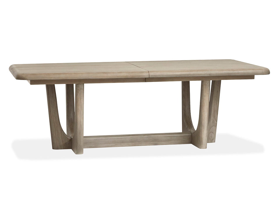 Braelyn - Extendable Trestle Dining Table - Dorian Gray