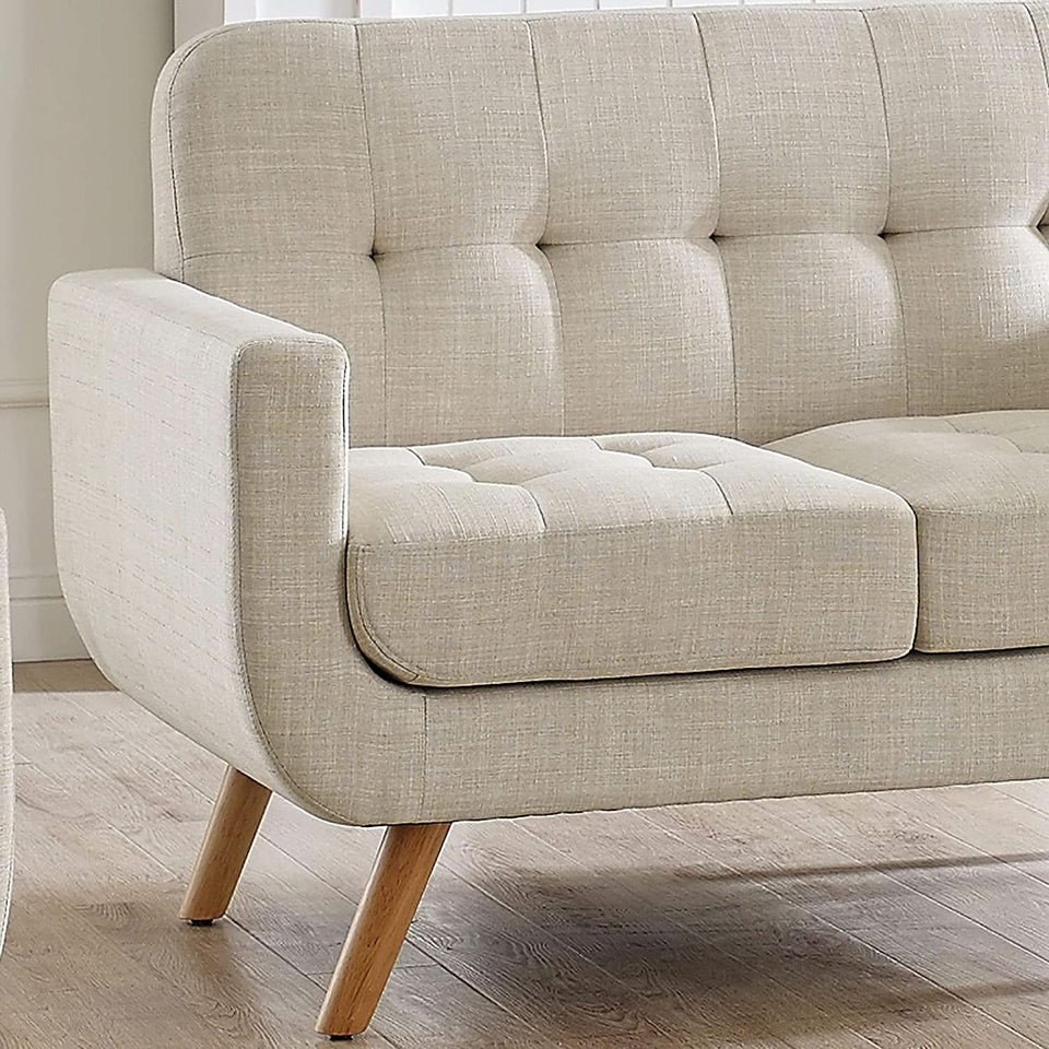 Beige Accent Armchair For Living Room Modern Design