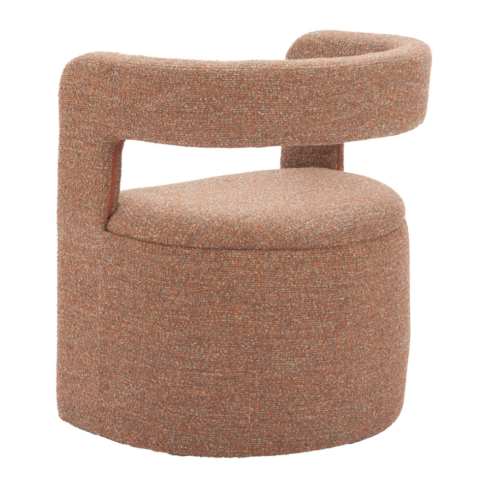 Atria Accent Chair & Ottoman Tawny Brown
