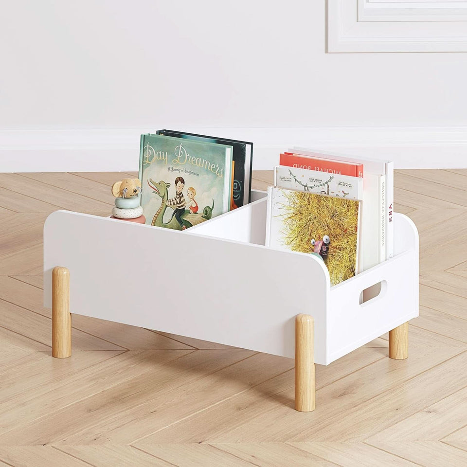 Montessori Toddler Bookshelf With Adjustable Dividers