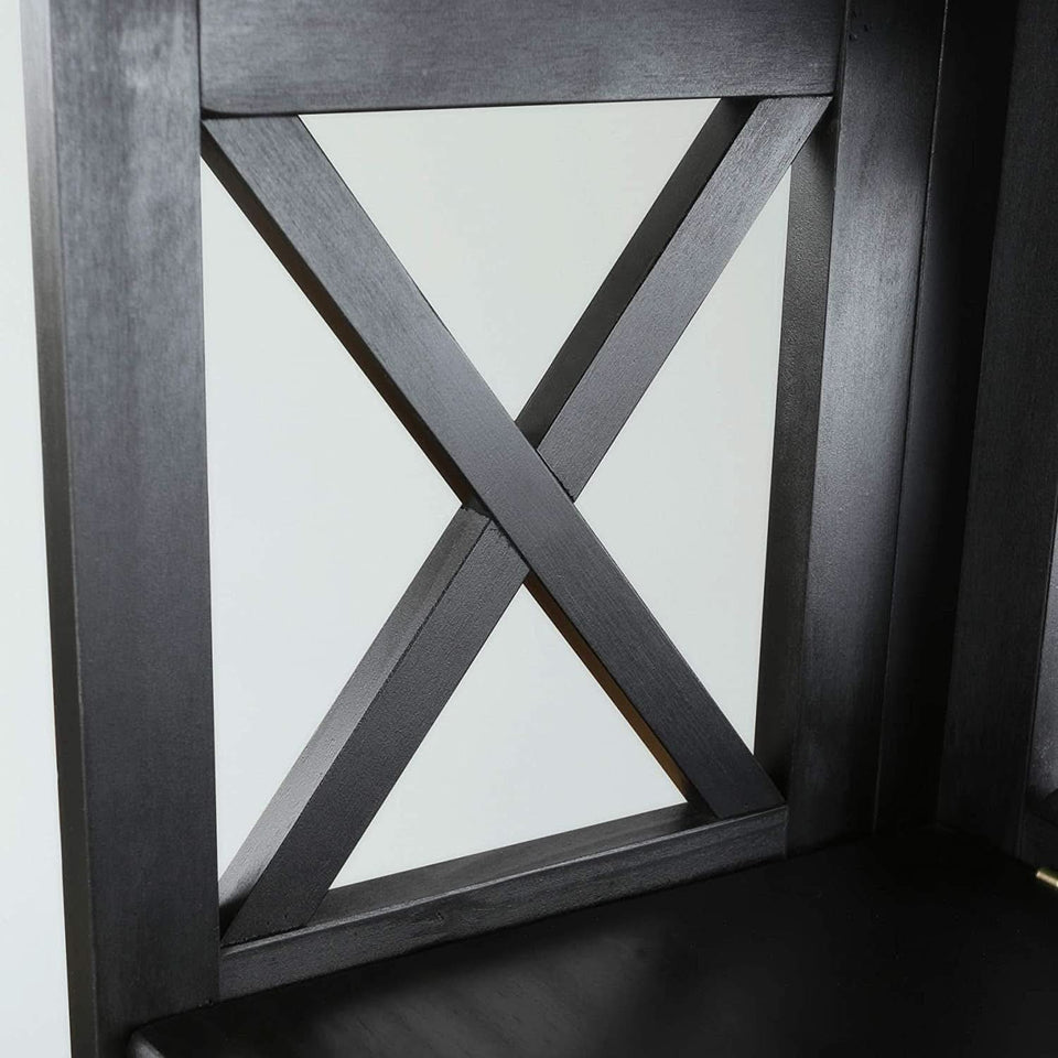 Eight Shelf Bookcase Solid Wood Construction For Home Office