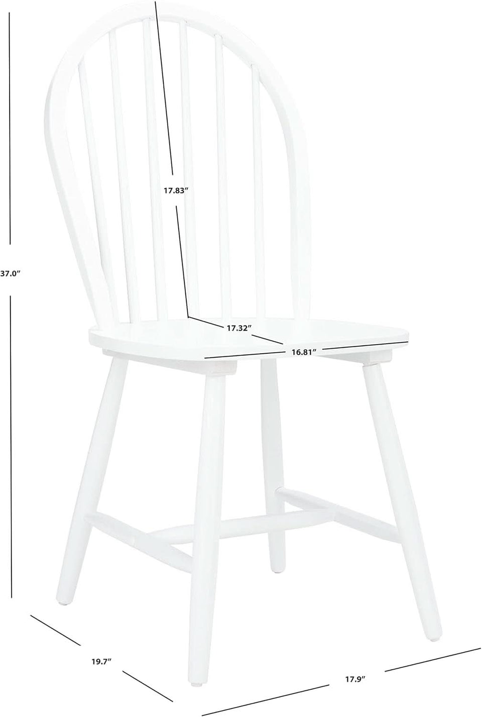 Dining Chairs 18 Inch Spindle Back Set Of Two Farmhouse