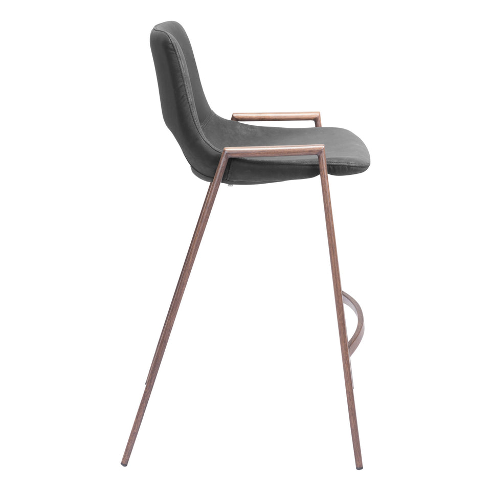 Desi Counter Stool (Set of 2) Black & Walnut