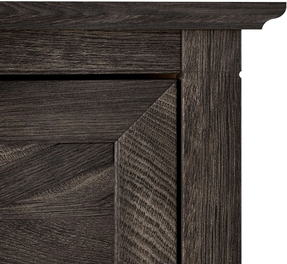 Key West 2 Drawer Lateral File Cabinet Dark Gray Hickory
