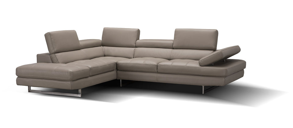 A761 Italian Leather Sectional in Peanut