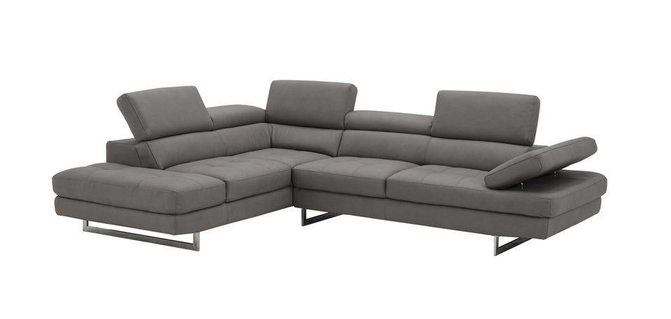 A761 Italian Leather Sectional in Truffle