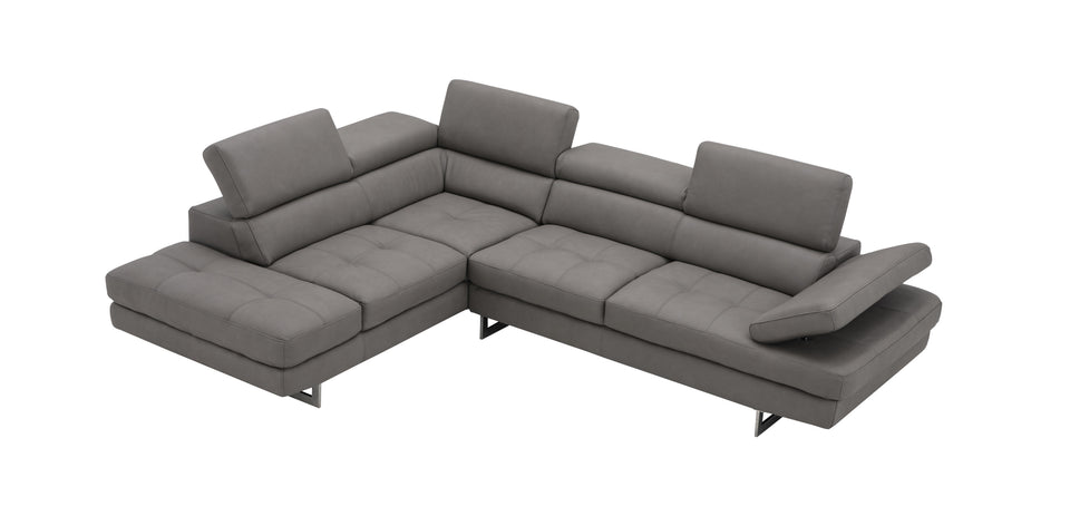 A761 Italian Leather Sectional in Truffle