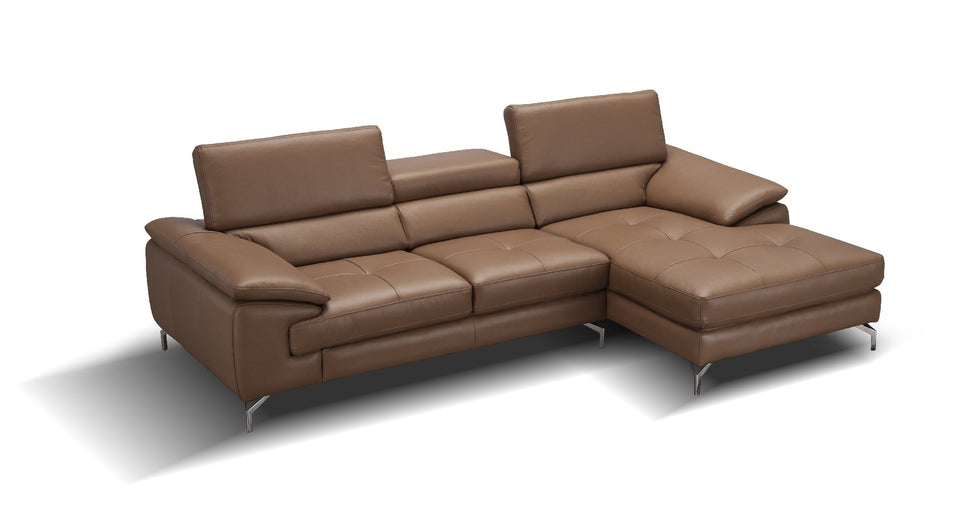 A973b Premium Leather Sectional in Caramel
