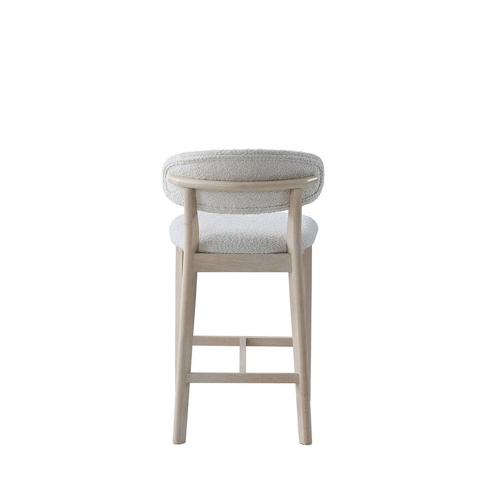 ACTU Counter Stools Set of 2, 26” Upholstered Bar Stools, Solid Wood, Mid-Century Modern