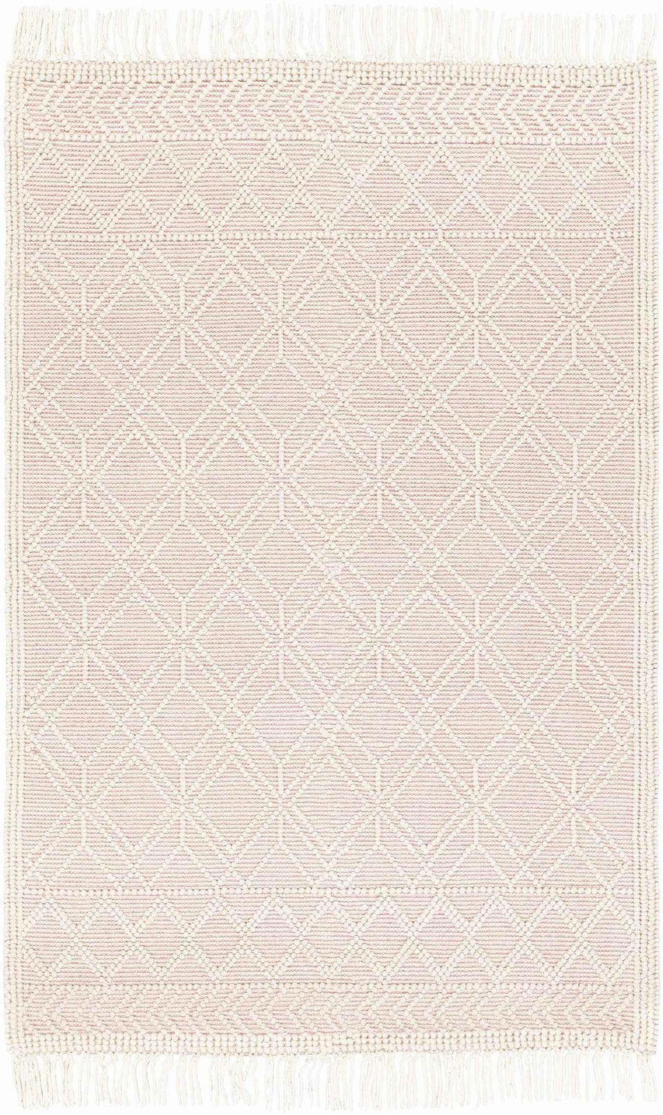 Ramsbury Soft Pink Wool Rug - Clearance