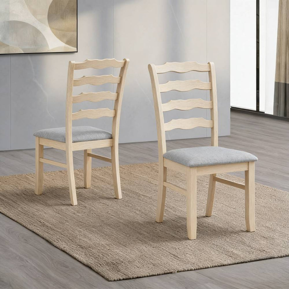 ACTU Farmhouse Dining Table Set with Upholstered Chairs for 4–6