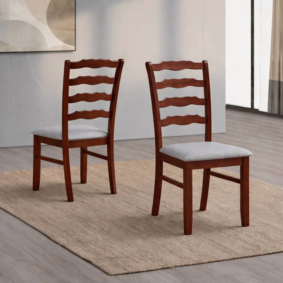 ACTU Farmhouse Dining Table Set with Upholstered Chairs for 4–6