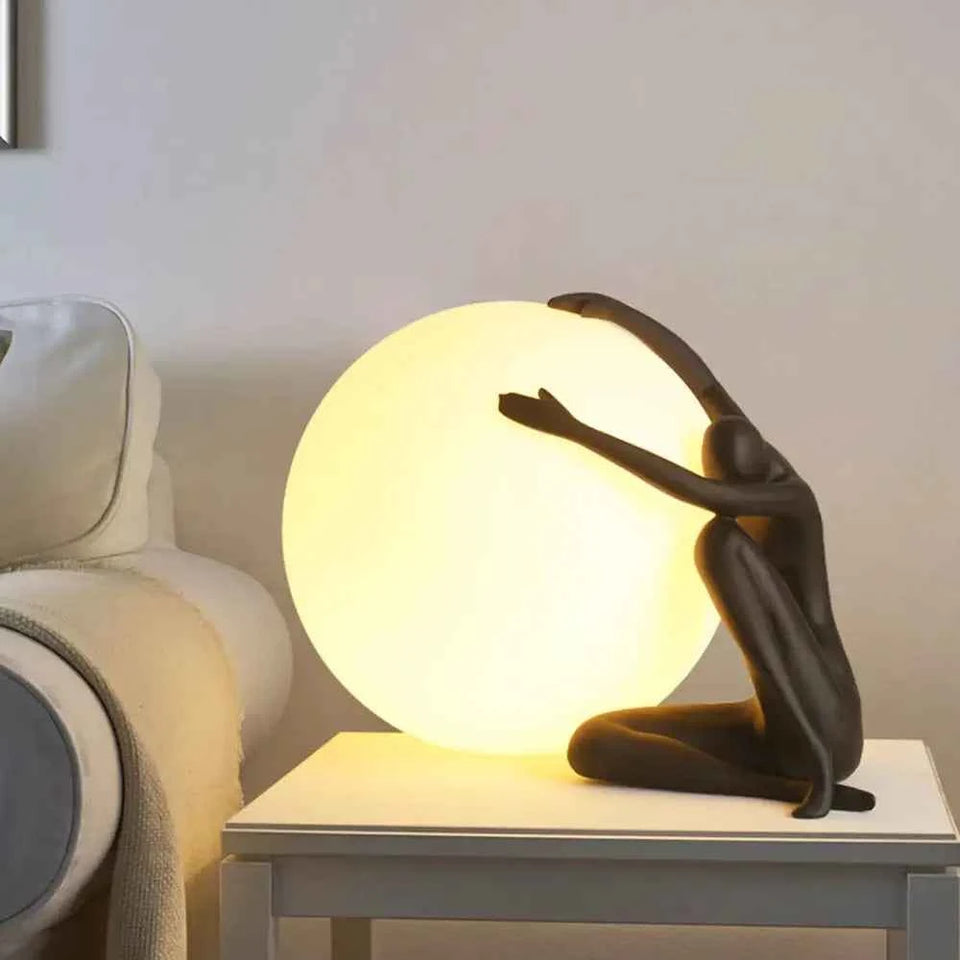 Abstract Character Round Table Lamp