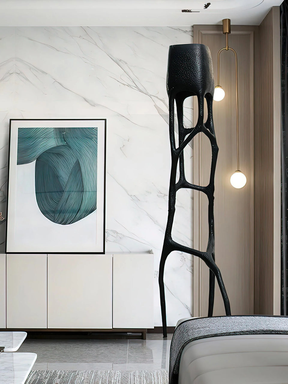 Abstract Gothic Sculpture Floor Lamp