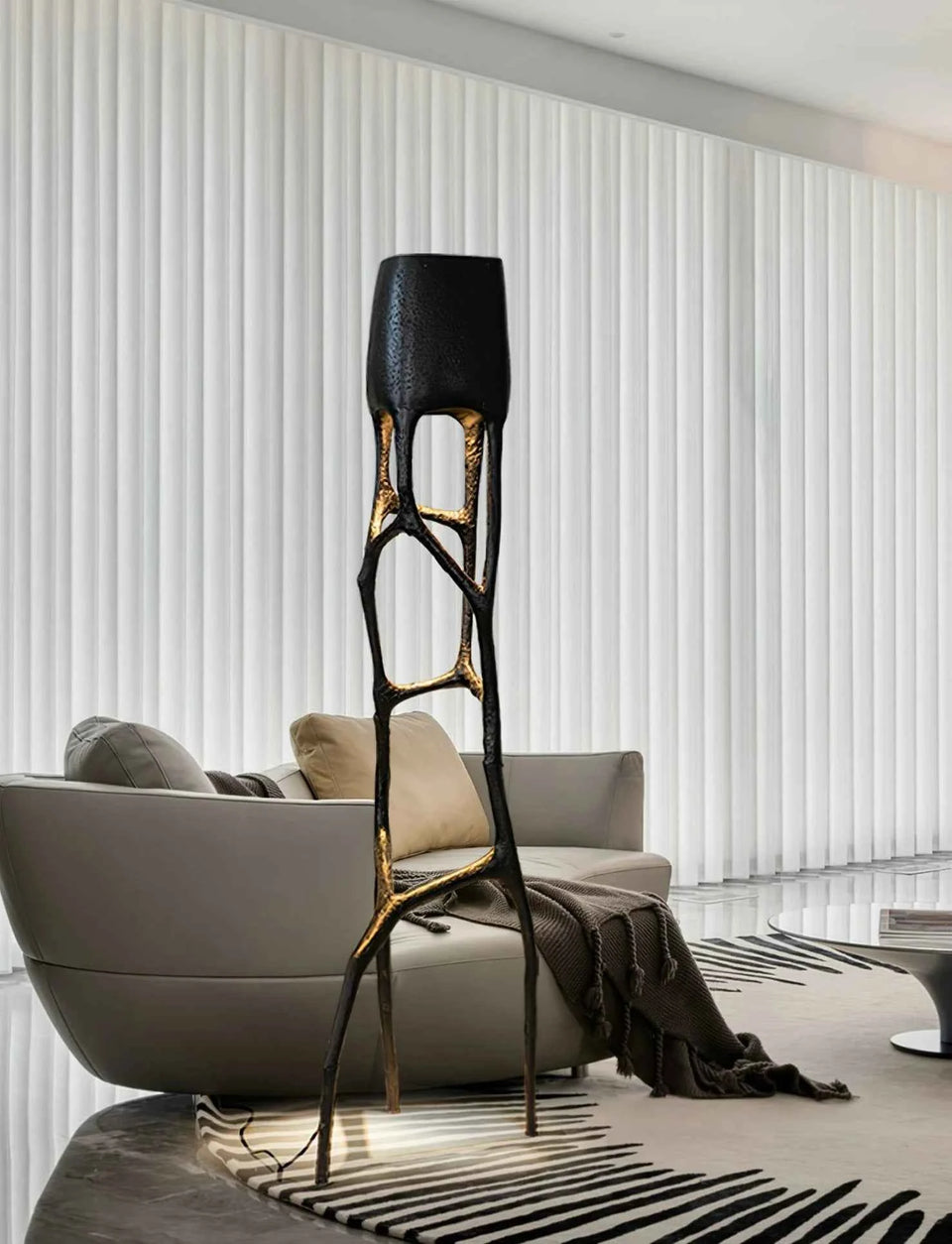 Abstract Gothic Sculpture Floor Lamp