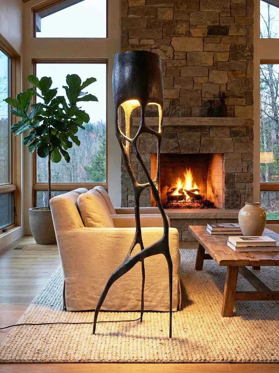 Abstract Gothic Sculpture Floor Lamp