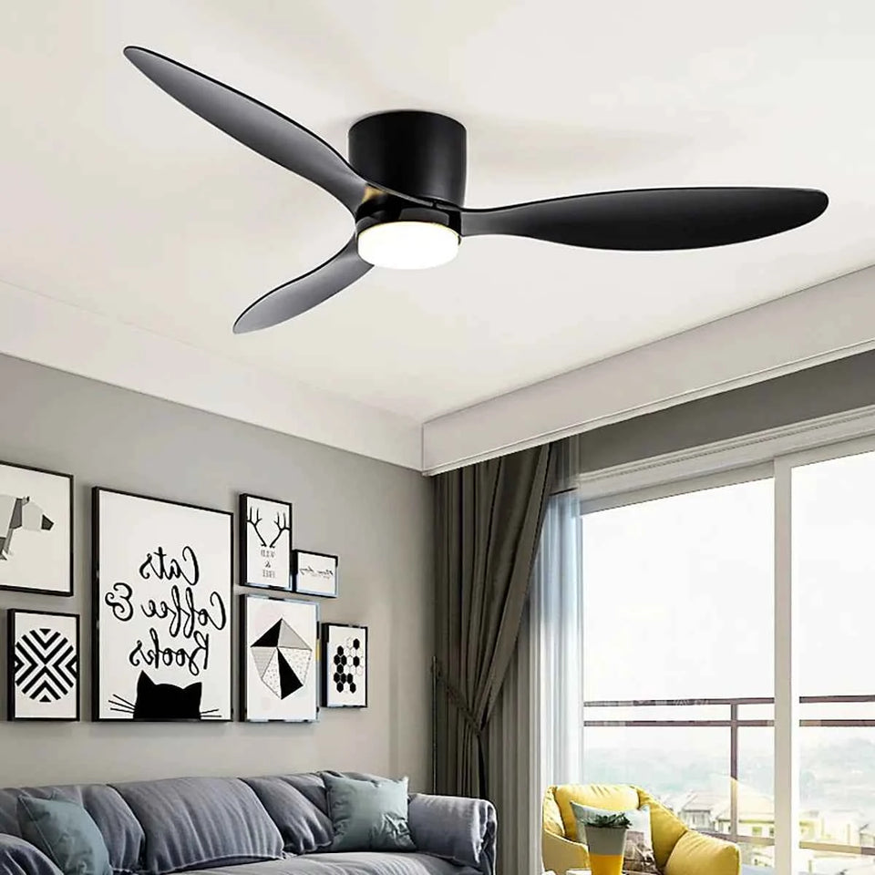 Aerodynamics Wooden Ceiling Fan Light