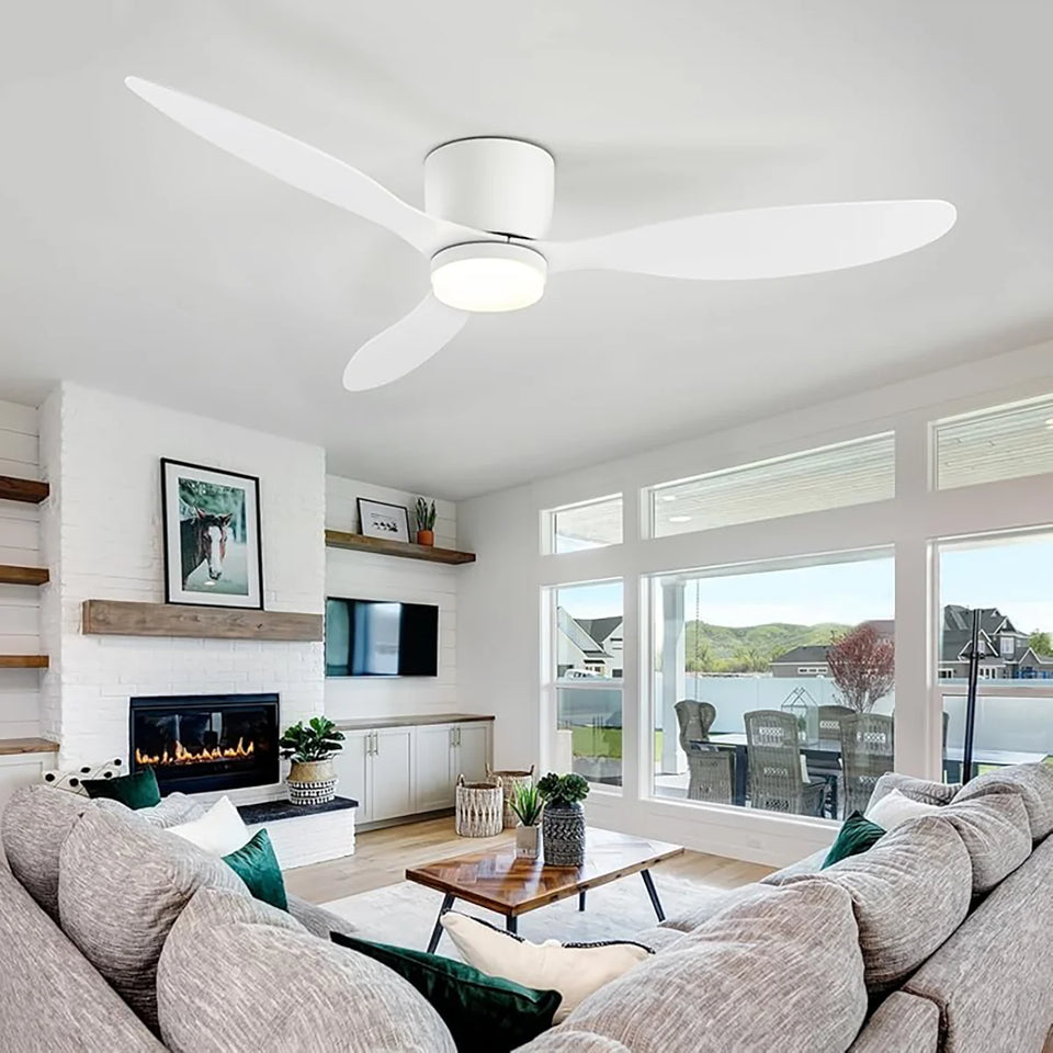 Aerodynamics Wooden Ceiling Fan Light