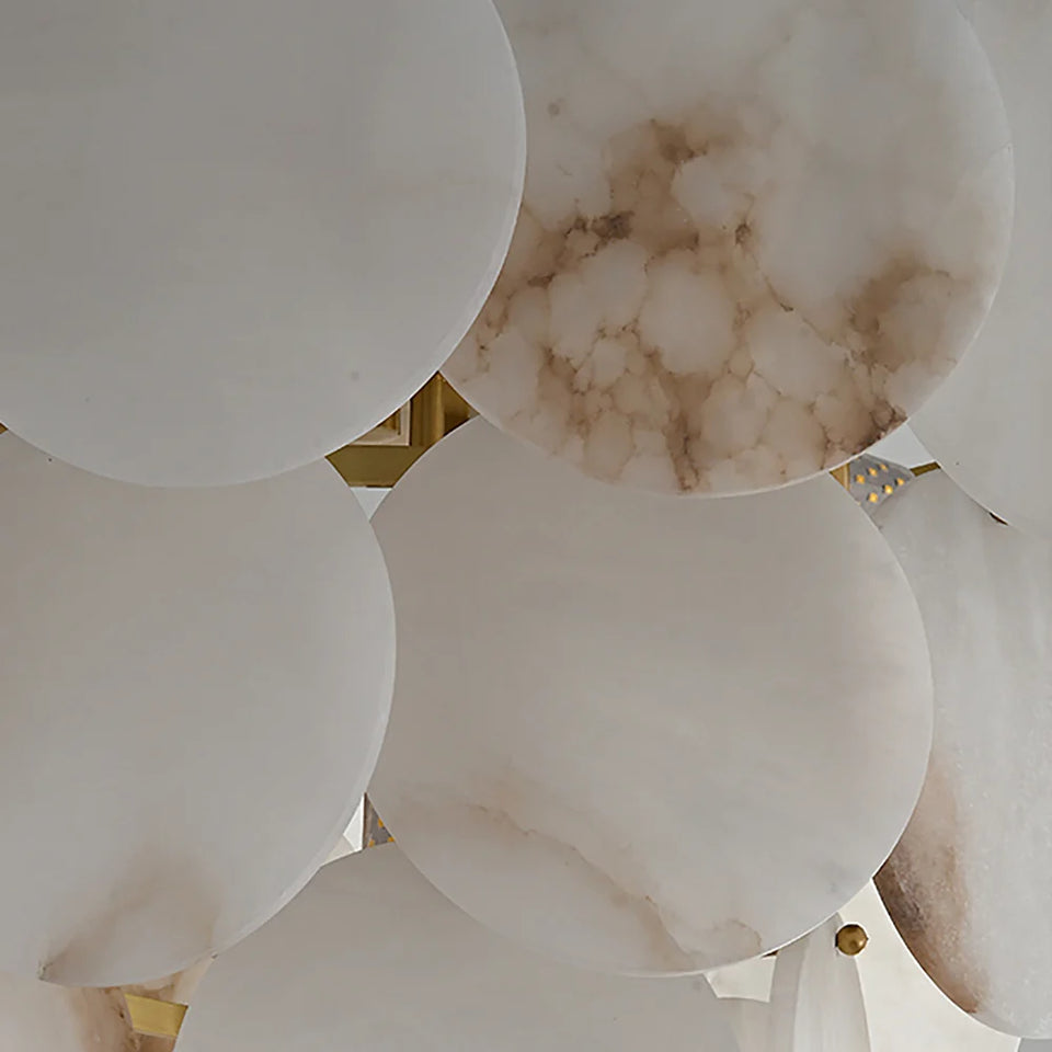 Alabaster Multi Layer Round Chandelier