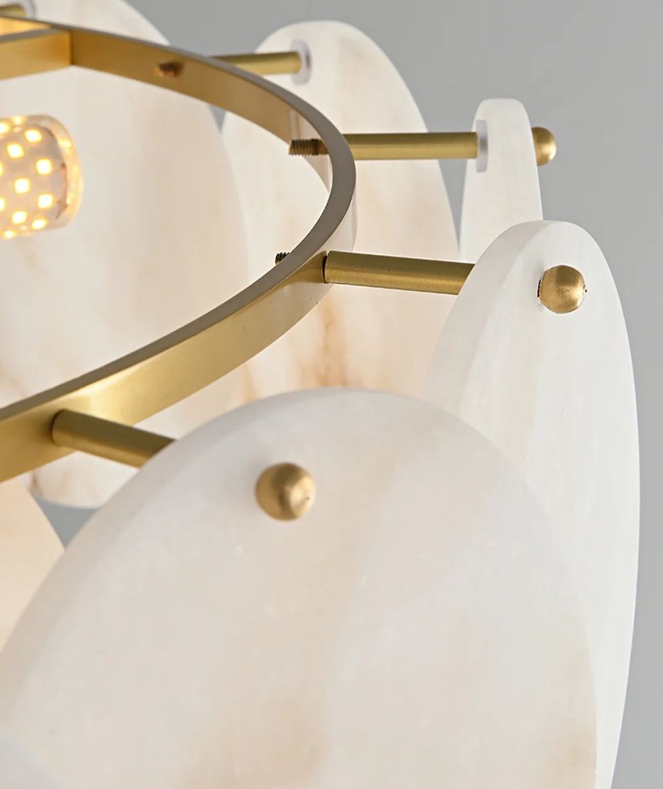 Alabaster Multi Layer Round Chandelier