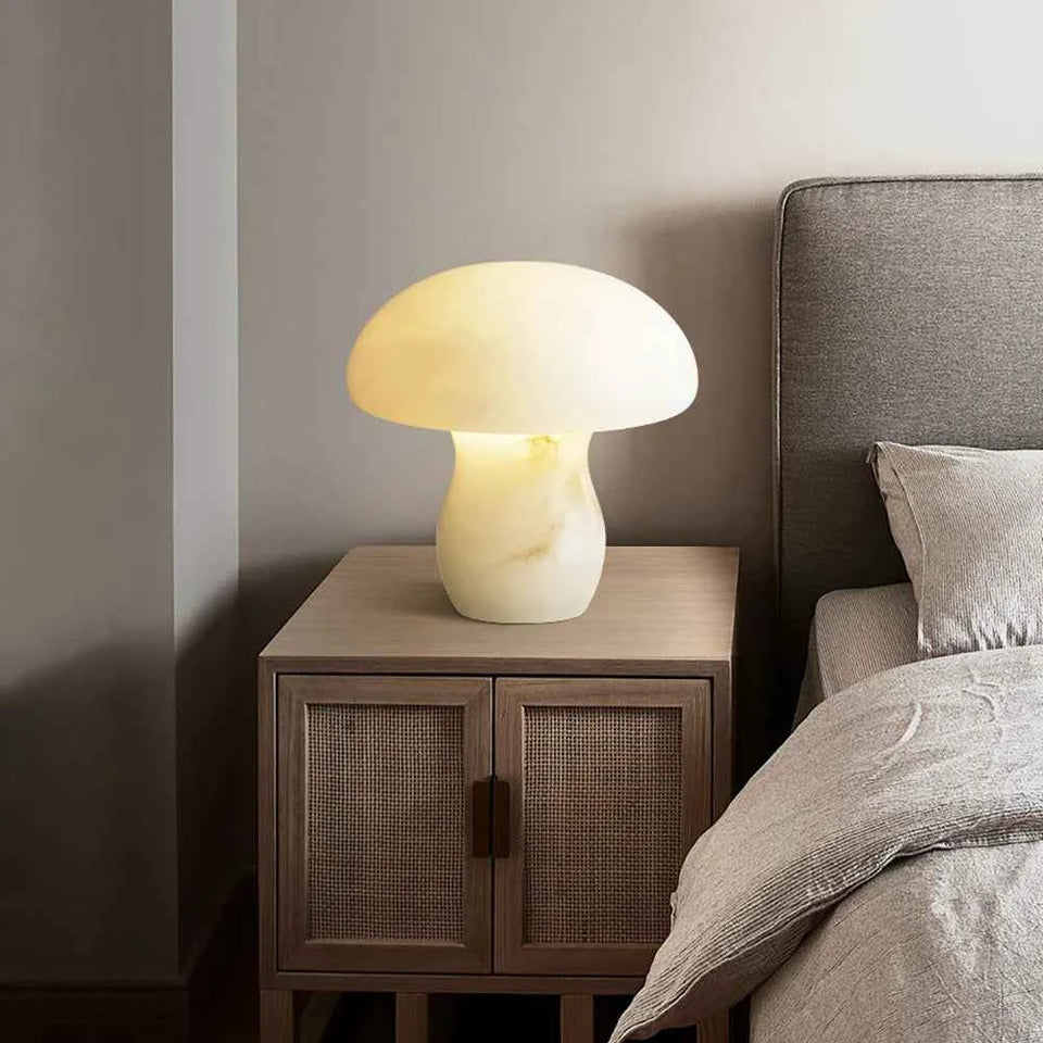 Alabaster Mushroom Table Lamp