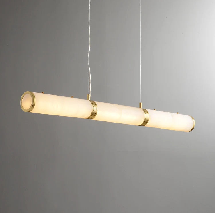 Alabaster Pillar Linear Chandelier