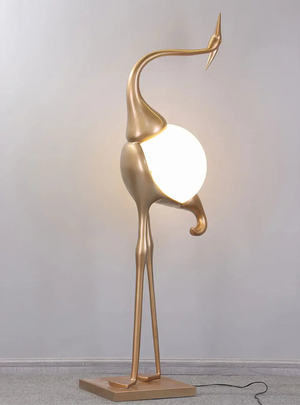 Animal Crane Art Deco Floor Lamp