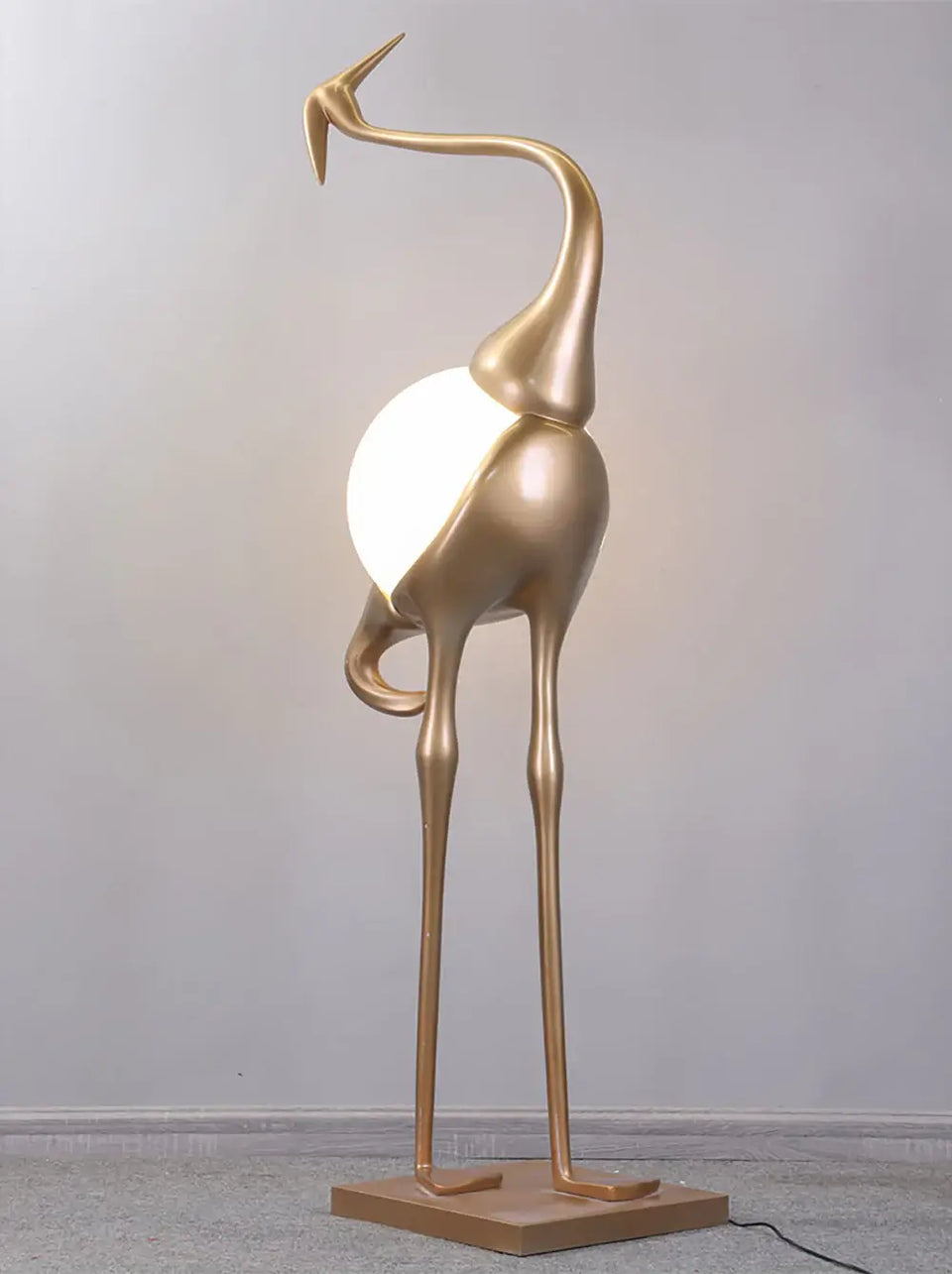 Animal Crane Art Deco Floor Lamp