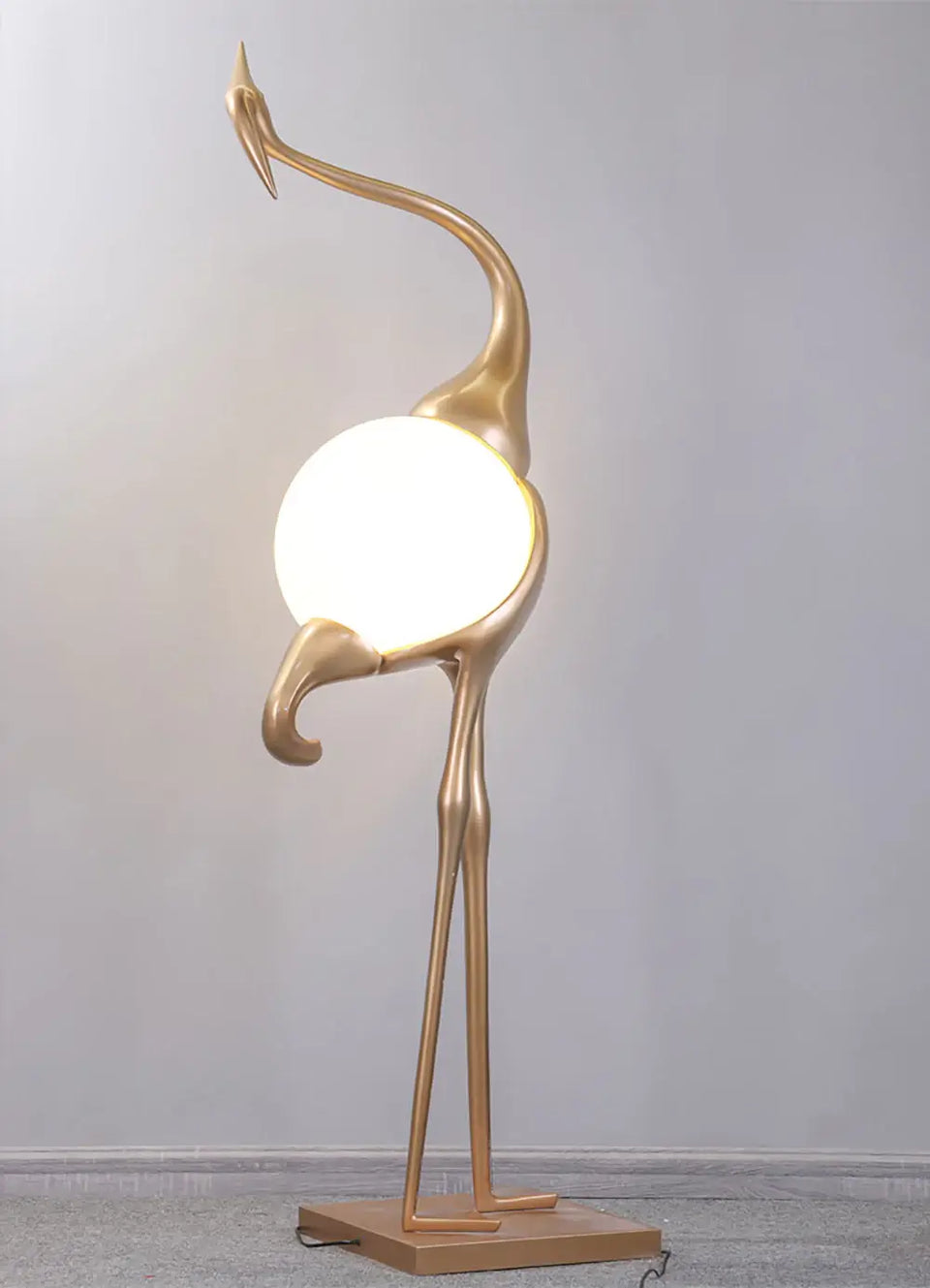 Animal Crane Art Deco Floor Lamp