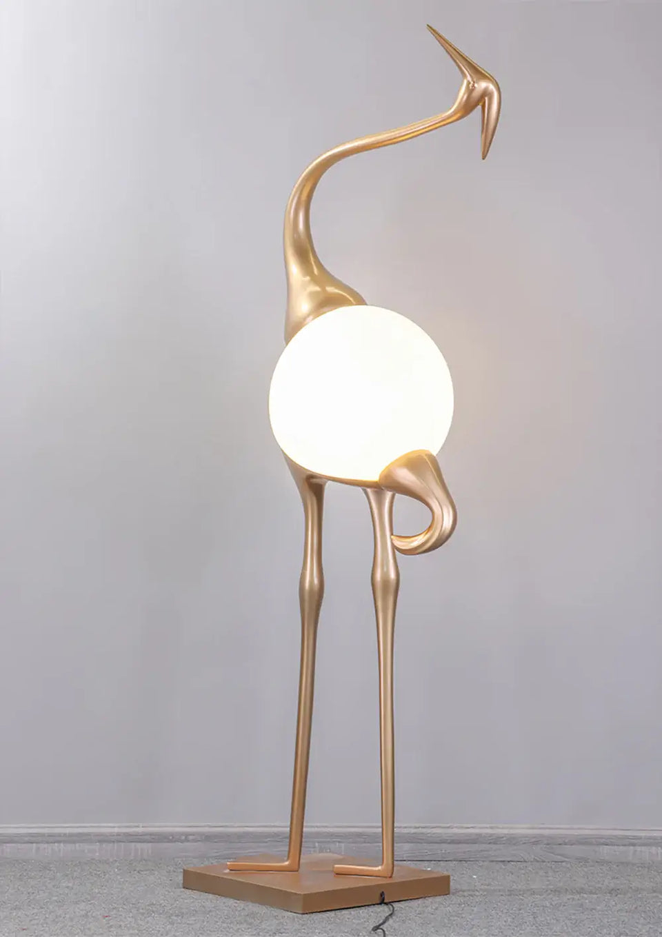 Animal Crane Art Deco Floor Lamp