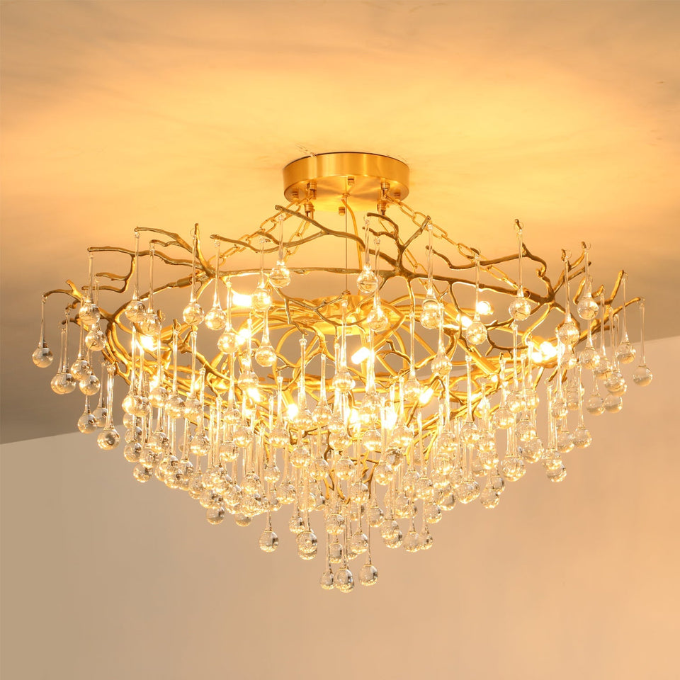 Anita brass chandelier
