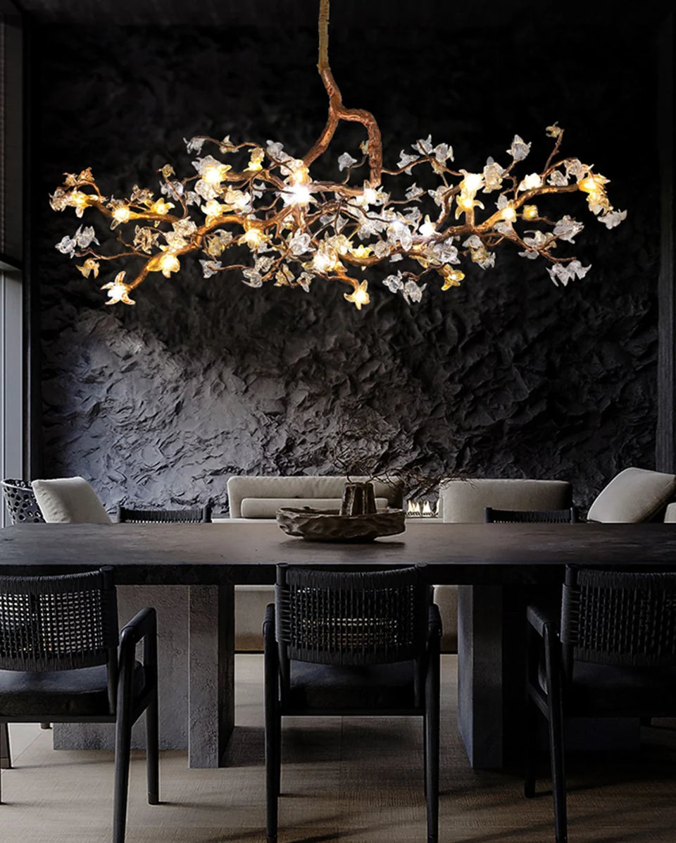 Aosta Branch Glass Flower Chandelier