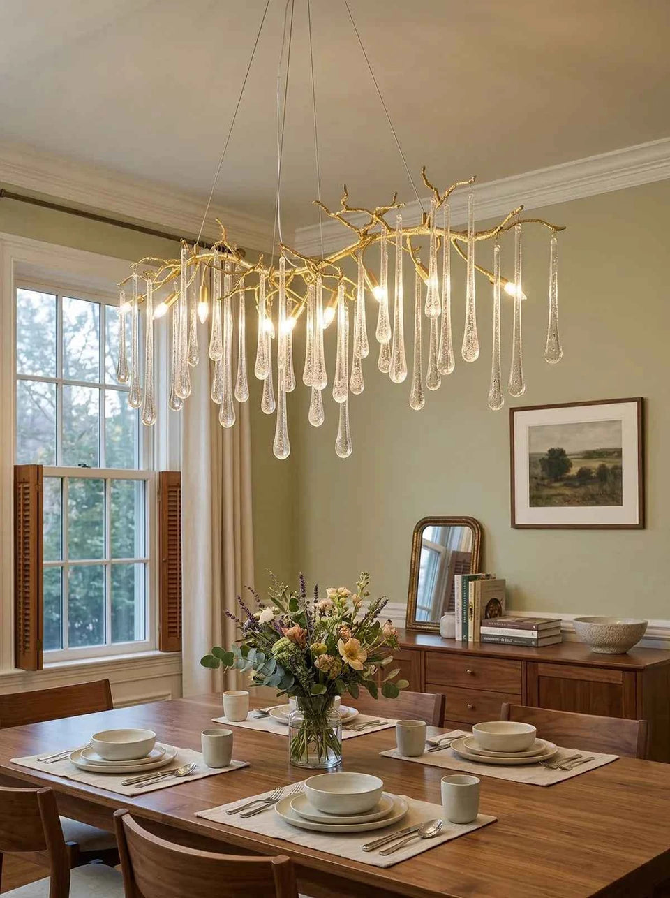 Aqua Makrama Chandeliers