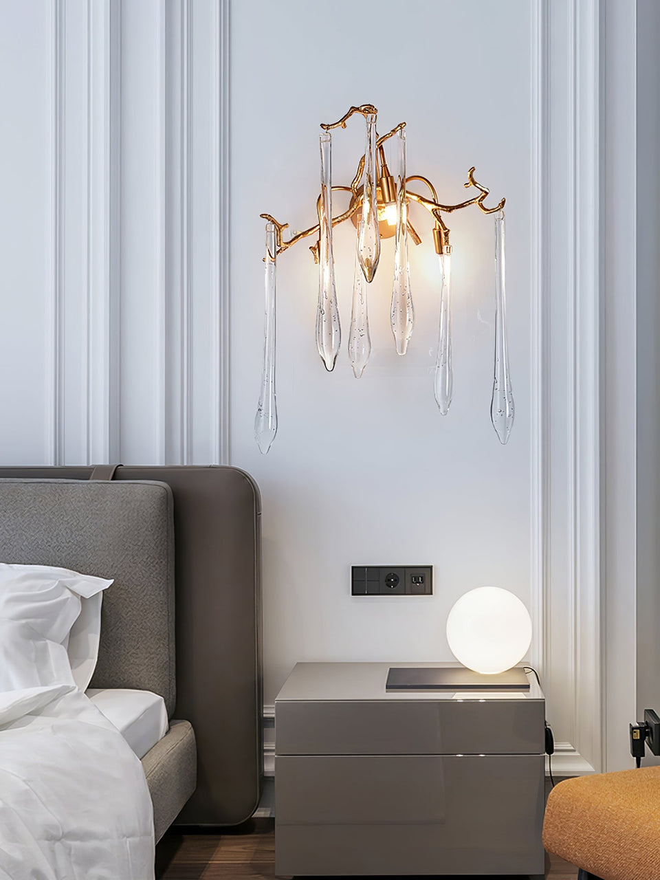 Aqua Salix Crystal Wall Lamp